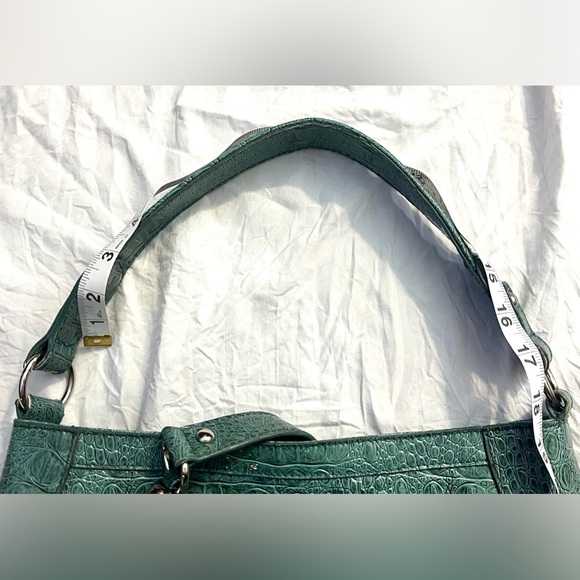 Sag Harbor Teal Crocodile-Embossed Women's Bag Purse - Picture 9 of 14